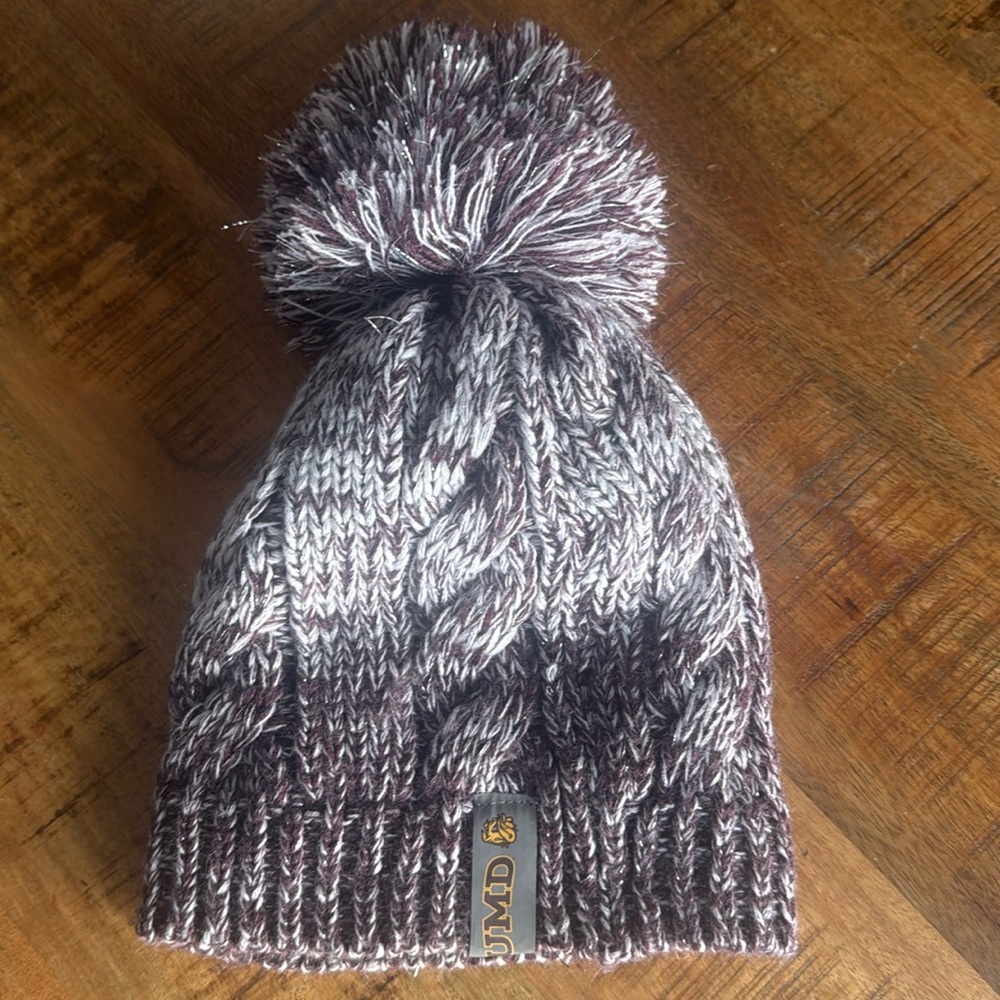 Large pom UMD stocking hat